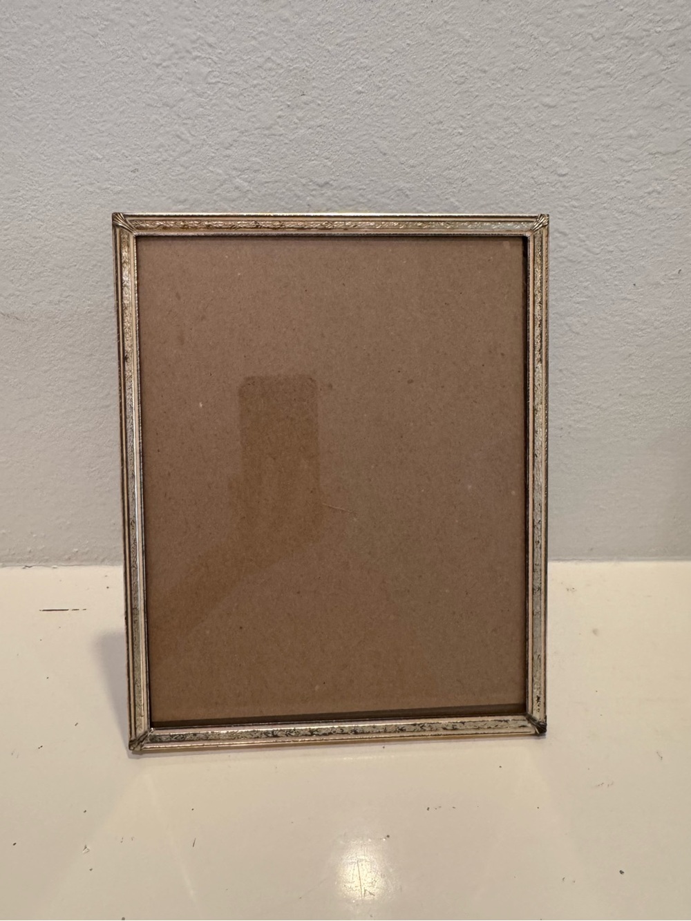 Vintage Victorian Style 8x10 Tarnished Brass Picture Frame with Easel